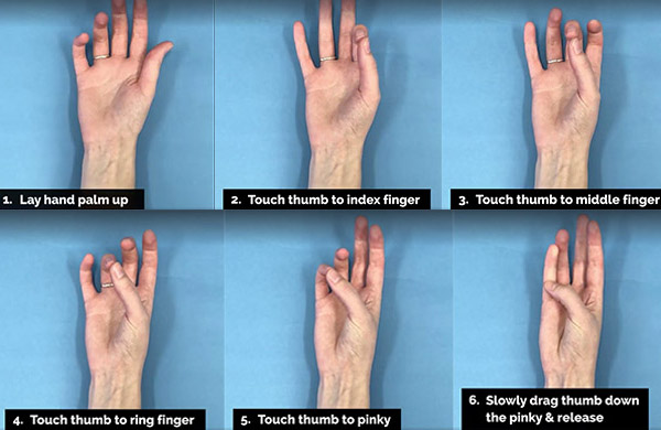 Thumb opposition exercises